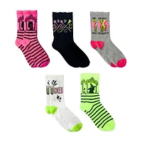 5pk Crew Wicked Girls 5 Pair Wicked Crew Socks