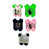 5pk No Snow Wicked Girls Multi-Pack 5 Pair Wicked No Show Socks