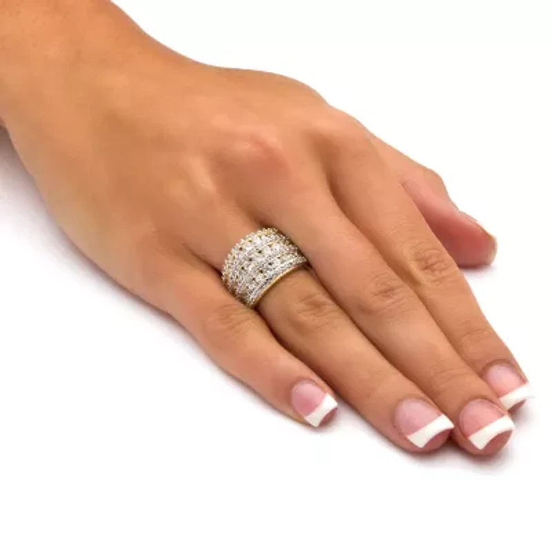 Womens 2 /2 CT. T.W. Cubic Zirconia 14K Gold Over Brass Cocktail Ring