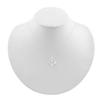 Womens CT. T.W. Natural White Diamond 10K Gold Heart 18 Inch Pendant Necklace