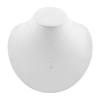 Linear Womens 1/2 CT. T.W. Natural White Diamond 10K White Gold 18 Inch Pendant Necklace