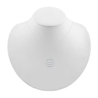 Womens 5/8 CT. T.W. Natural White Diamond 10K White Gold Circle 18 Inch Pendant Necklace