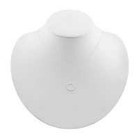 Womens 3/4 CT. T.W. Natural White Diamond 10K Gold Circle 18 Inch Pendant Necklace