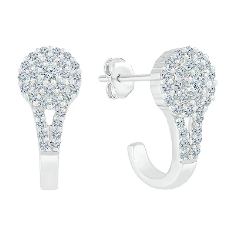Womens / CT. T.W. Natural White Diamond 10K White Gold Drop Earrings