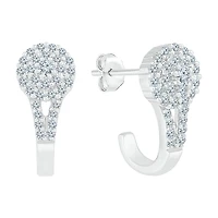 Womens / CT. T.W. Natural White Diamond 10K White Gold Drop Earrings