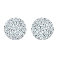 1 1/4 CT. T.W. Natural White Diamond 10K White Gold 9.6mm Stud Earrings