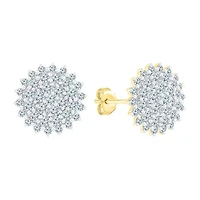 1 1/4 CT. T.W. Natural White Diamond 10K Gold 12mm Stud Earrings