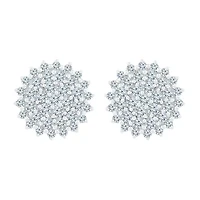 1 1/4 CT. T.W. Natural White Diamond 10K Gold 12mm Stud Earrings
