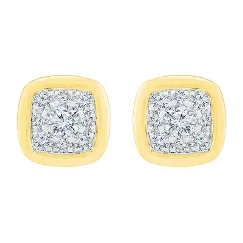 5/8 CT. T.W. Natural White Diamond 10K Gold 8.7mm Stud Earrings