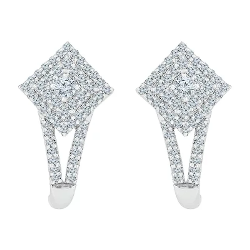 Womens / CT. T.W. Natural White Diamond 10K White Gold Drop Earrings