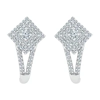 Womens / CT. T.W. Natural White Diamond 10K White Gold Drop Earrings