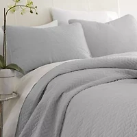 Casual Comfort Premium Ultra Soft Herringbone Pattern Quilted Coverlet Set