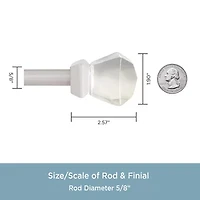 Kenney Walton Acrylic 5/8 Adjustable Curtain Rod