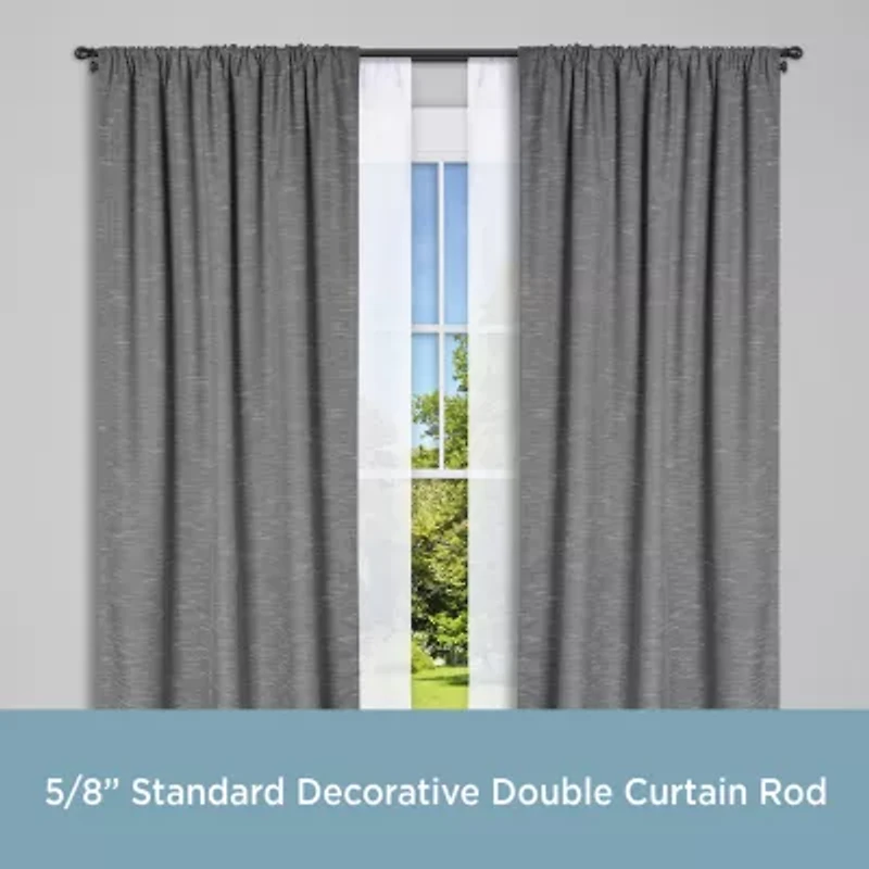 Kenney Scroll Ball Double Curtain Rod