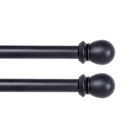 Kenney Scroll Ball Double Curtain Rod