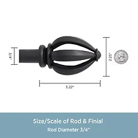 Kenney Lucas Openwork 3/4 Adjustable Curtain Rod