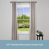 Kenney Marble Ball 3/4 IN Adjustable Curtain Rod