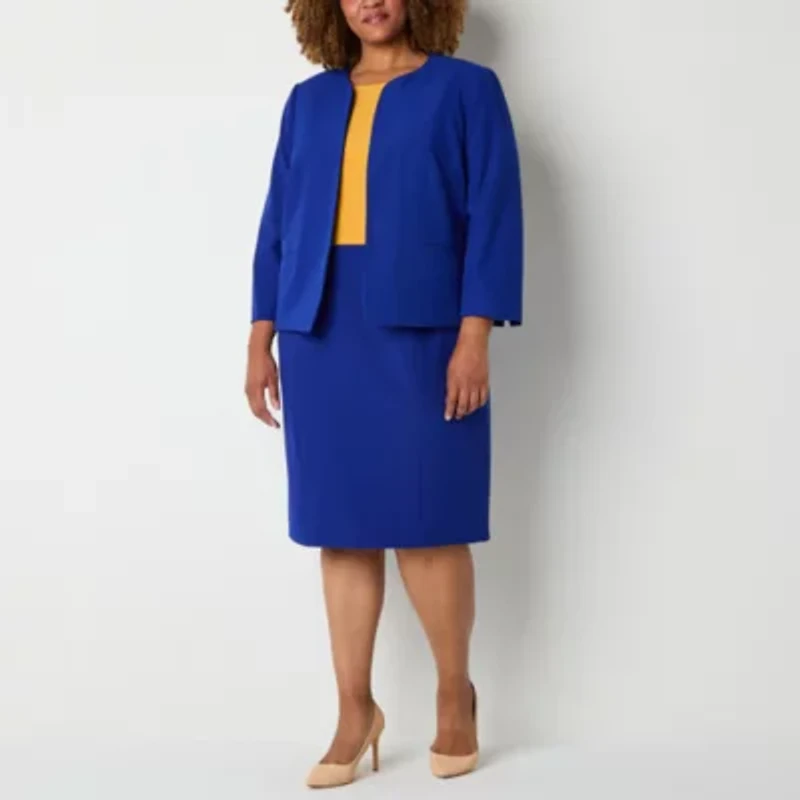 Evan Picone Womens Plus Sleeveless Sheath Dress