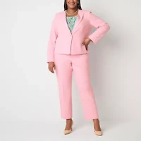 Black Label by Evan-Picone Womens Plus Classic Fit Straight Suit Pant