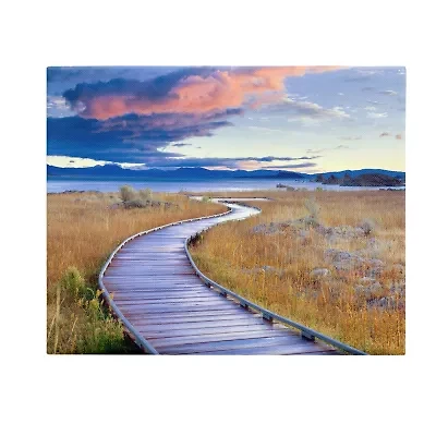Stupell Industries Coastal Boardwalk Sunset Canvas Art