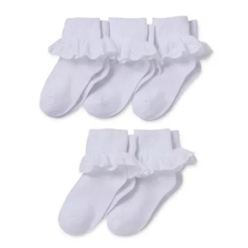 Okie Dokie Toddler Girls 5 Pair Turncuff Socks