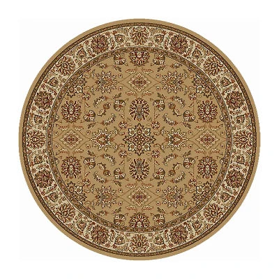 Como Kashan Traditional Oriental Indoor Round Area Rug