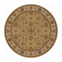 Como Kashan Traditional Oriental Indoor Round Area Rug