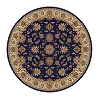 Como Kashan Traditional Oriental Indoor Round Area Rug