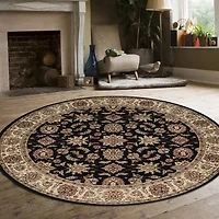Como Kashan Traditional Oriental Indoor Round Area Rug