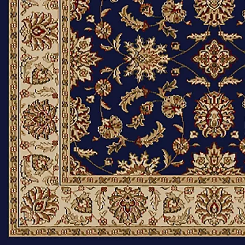 Como Kashan Traditional Oriental Indoor Round Area Rug