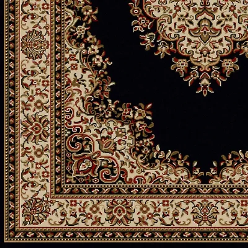 Como Medallion Traditional Oriental Indoor Rectangular Area Rug