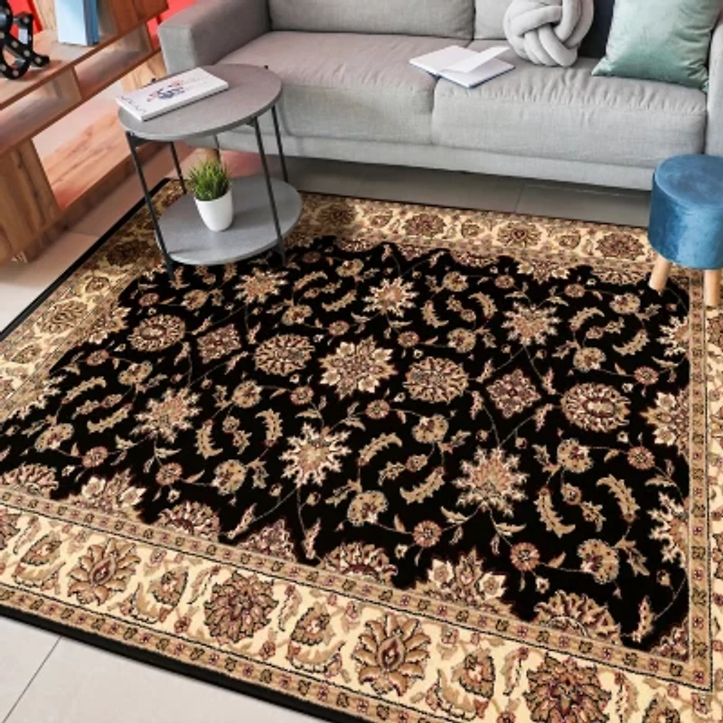 Como Kashan Traditional Oriental Indoor Rectangular Area Rug