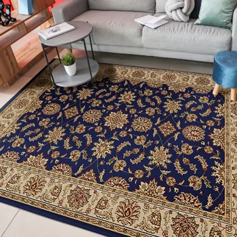 Como Kashan Traditional Oriental Indoor Rectangular Area Rug