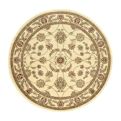 Radici Como Intricate Traditional Oriental Indoor Round Area Rug