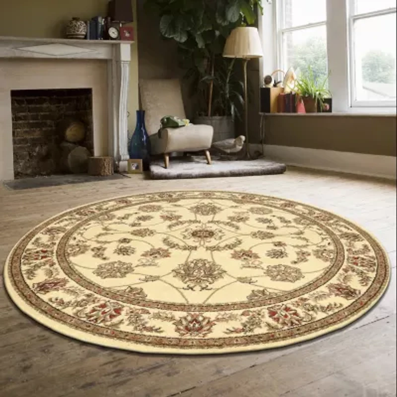 Radici Como Intricate Traditional Oriental Indoor Round Area Rug