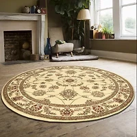 Radici Como Intricate Traditional Oriental Indoor Round Area Rug