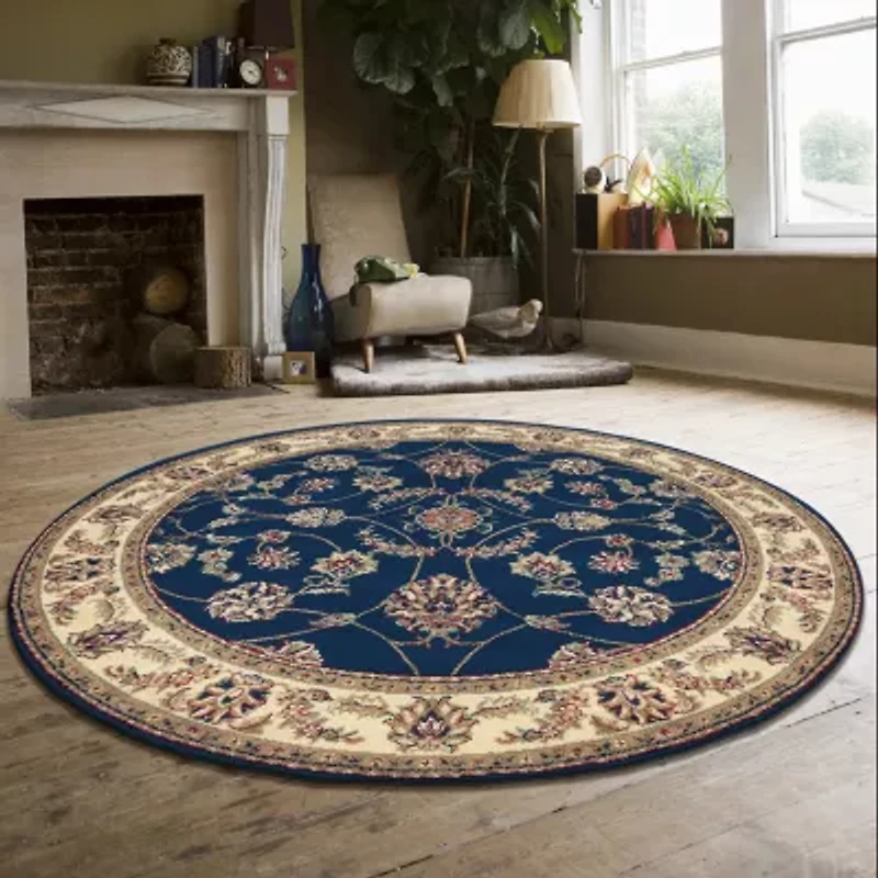 Radici Como Intricate Traditional Oriental Indoor Round Area Rug