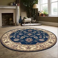 Radici Como Intricate Traditional Oriental Indoor Round Area Rug