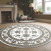 Radici Pisa Kashan Traditional Oriental Round Area Rug