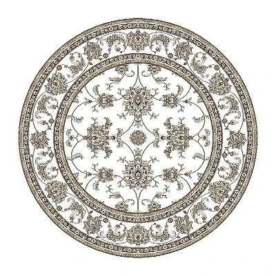 Radici Pisa Kashan Traditional Oriental Round Area Rug