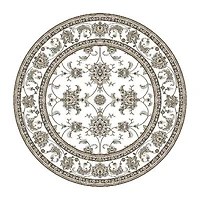 Radici Pisa Kashan Traditional Oriental Round Area Rug