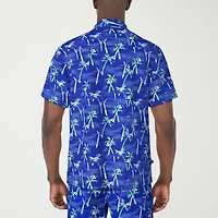 PGA TOUR Mens Short Sleeve Regular Fit Button-Down Shirt