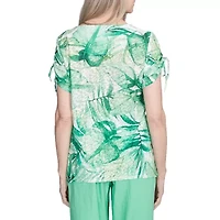 Alfred Dunner Rise And Shine Womens Crew Neck Short Sleeve T-Shirt