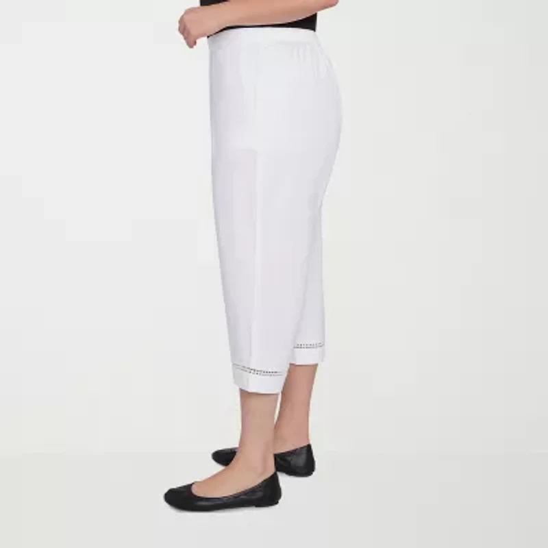 Alfred Dunner Rise And Shine Womens Plus Straight Capri Pant