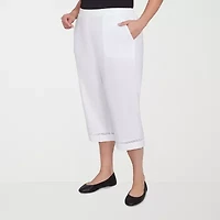 Alfred Dunner Rise And Shine Womens Plus Straight Capri Pant