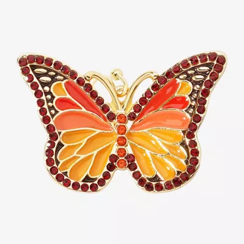 Bijoux Bar Gold Tone Womens Butterfly Drop Earrings