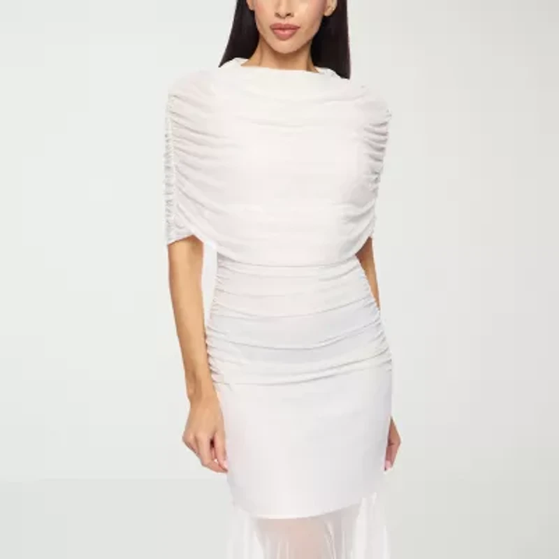 Premier Amour Womens Short Sleeve Evening Gown