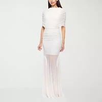 Premier Amour Womens Short Sleeve Evening Gown