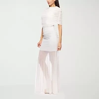 Premier Amour Womens Short Sleeve Evening Gown