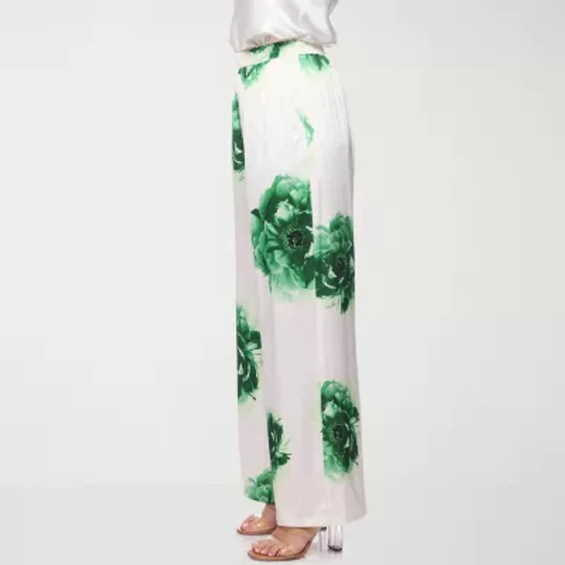 Premier Amour Floral Womens Straight Pull-On Pant